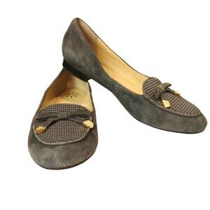 ISAAC MIZRAHI Blue Suede Slip-on Loafers  9M